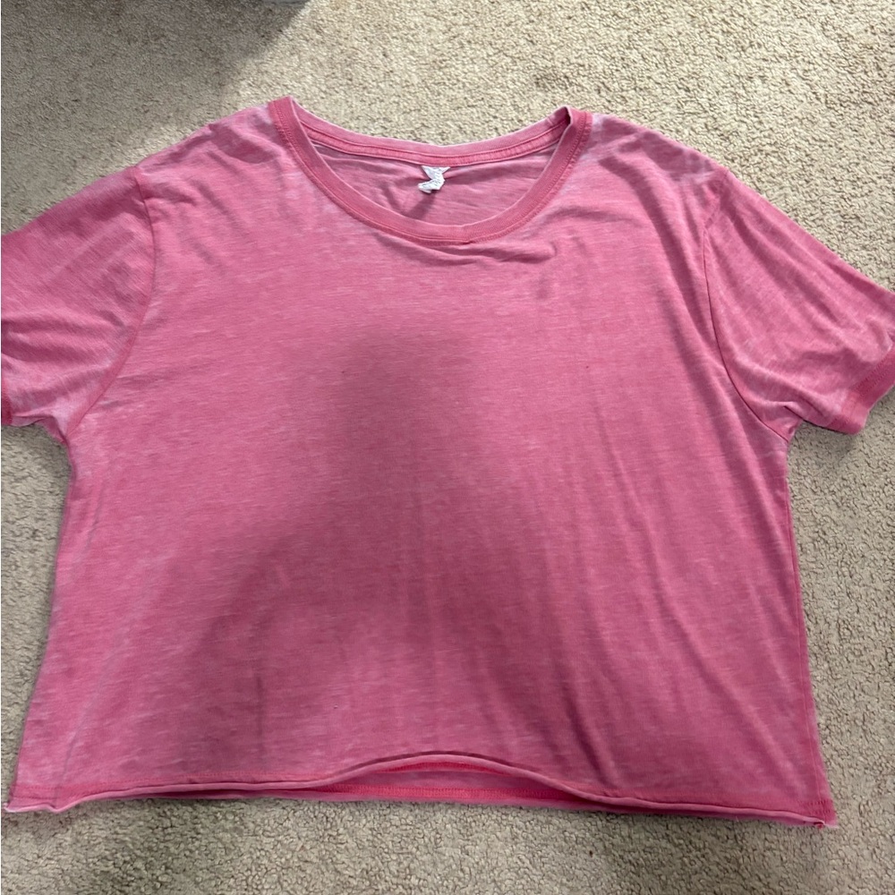 Pink Women's Cropped Top